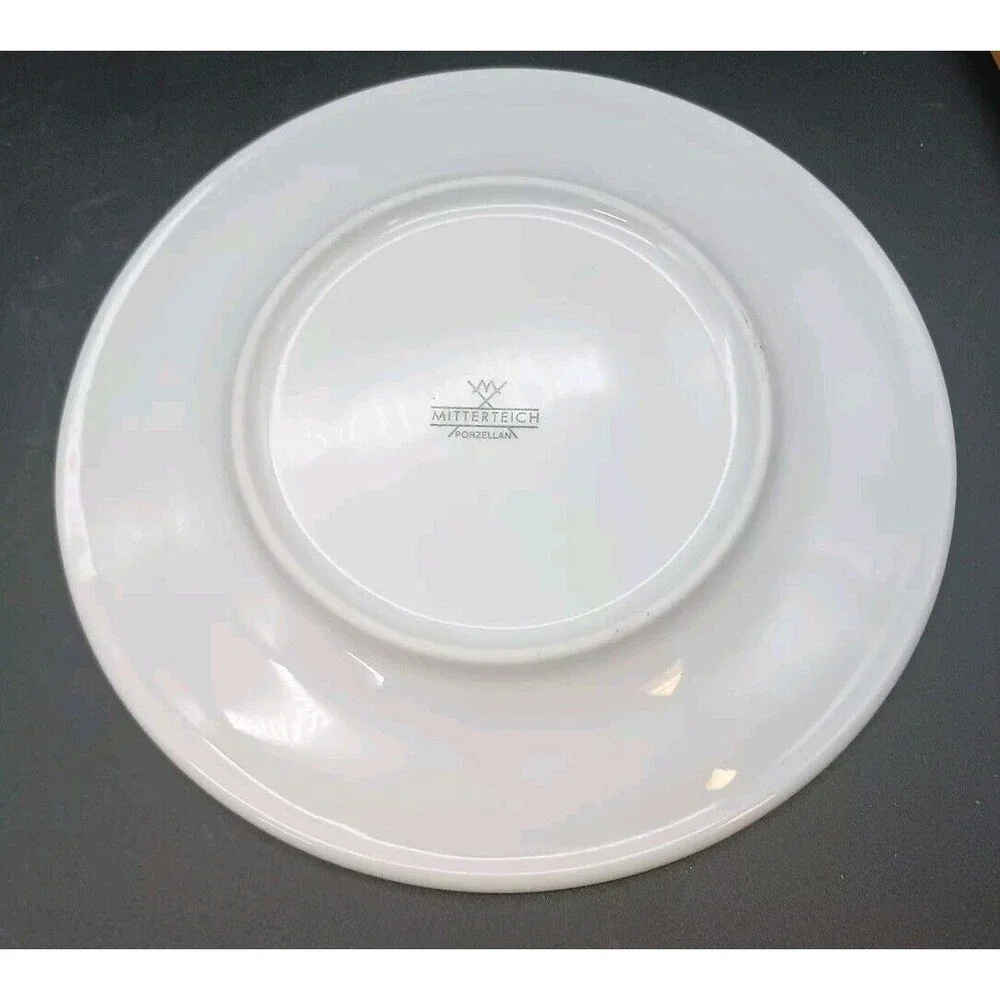4 Mitterteich German Porcelain Bread & Butter Plates Dessert Appetizer Weave